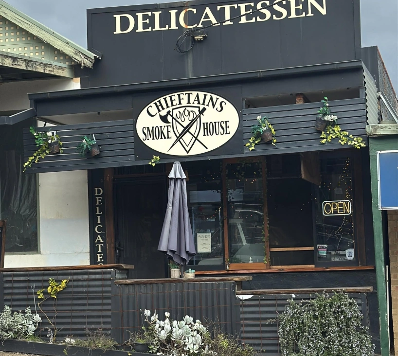 Chieftains Smokehouse storefront in Victoria
